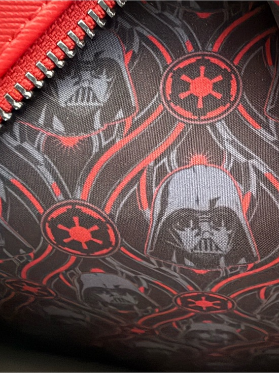 NWT Disney Star Wars Kids\' Darth Vader Loungefly Gray and Red Mini Backpack main image 5